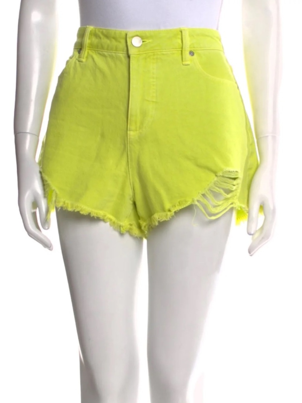 Alice + Olivia distressed high waist denim Shorts Size M